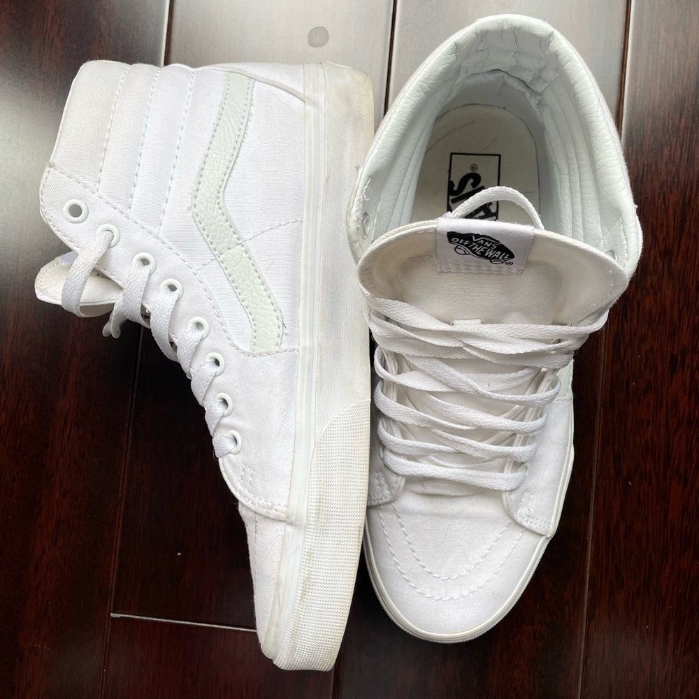 White High Top Vans - Picture 3 of 4